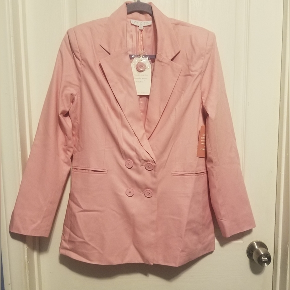 NWT Ivy City Co. POWER SUIT Blazers/Pants Women's Color Light Pink Size Small - Picture 3 of 16